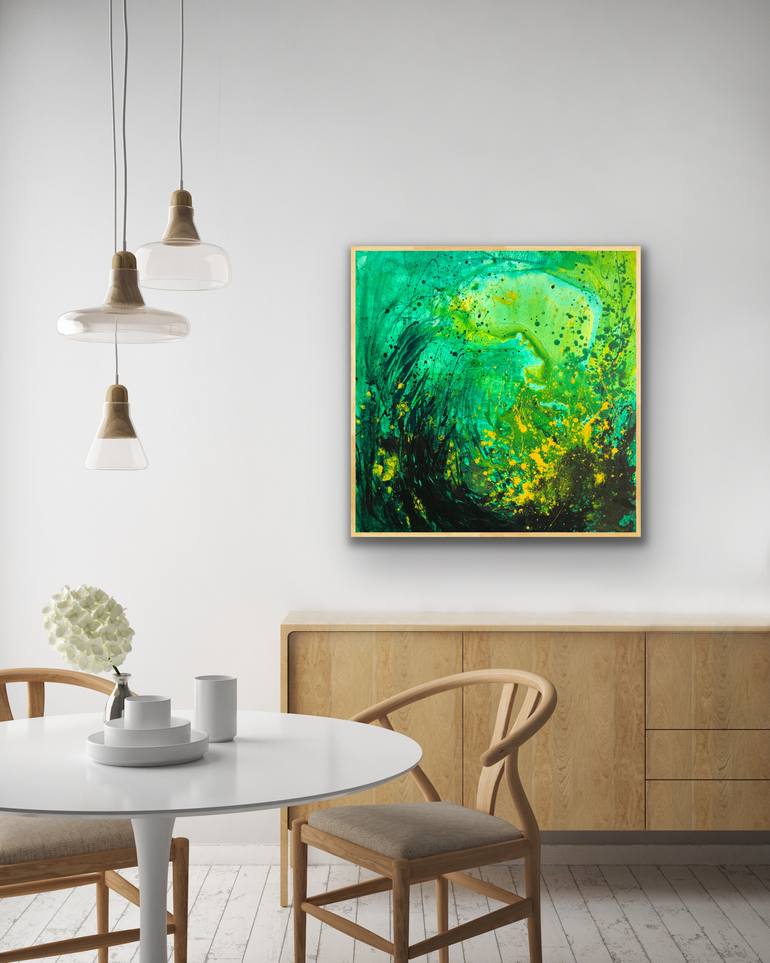 Original Abstract Expressionism Abstract Painting by Joanna Wietrzycka