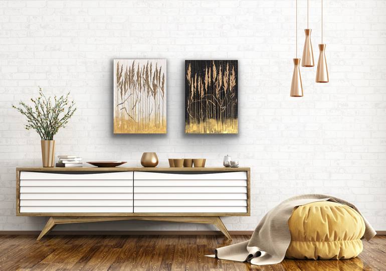 Original Modernism Botanic Collage by Joanna Wietrzycka