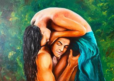Original Impressionism Erotic Paintings by Vika Top