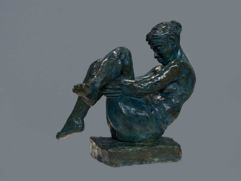 Original Expressionism Nude Sculpture by Ybah Sculpteur
