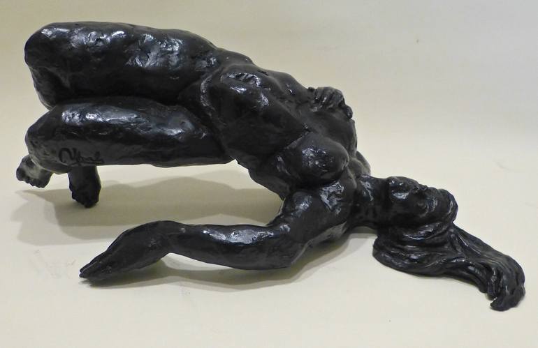 Original Expressionism Nude Sculpture by Ybah Sculpteur