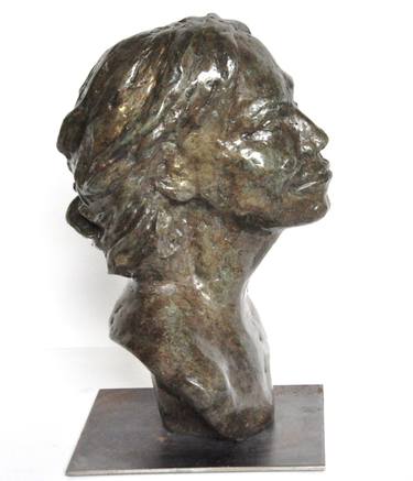 Original Modern Portrait Sculpture by Ybah sculpteur
