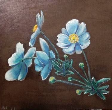 Original Pop Art Floral Paintings by Nataliia Salamin