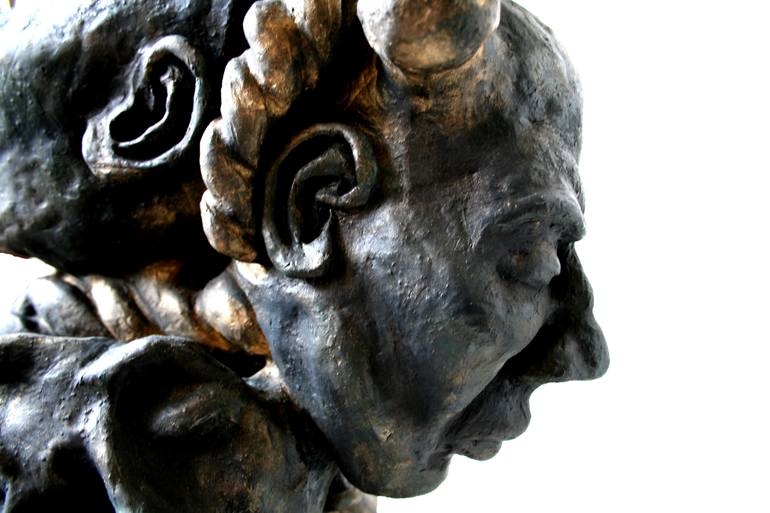 Original Figurative Time Sculpture by Mehnoush Modonpour