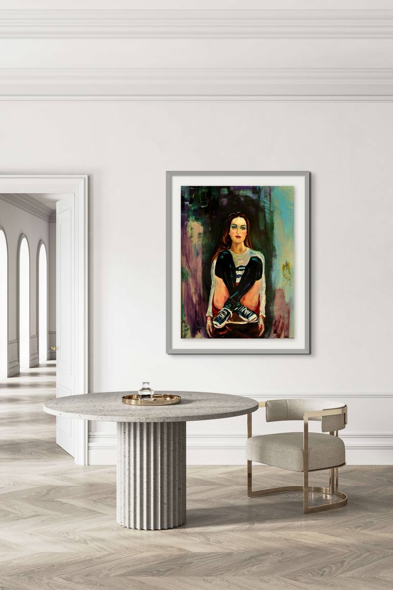 Original Expressionism Women Painting by Cristina Barr