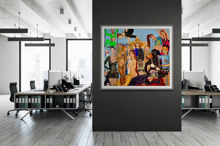 Original Expressionism Women Painting by Cristina Barr