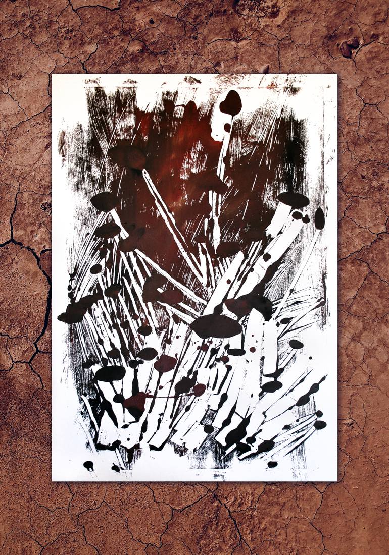 Original Conceptual Abstract Printmaking by Kristine Bula