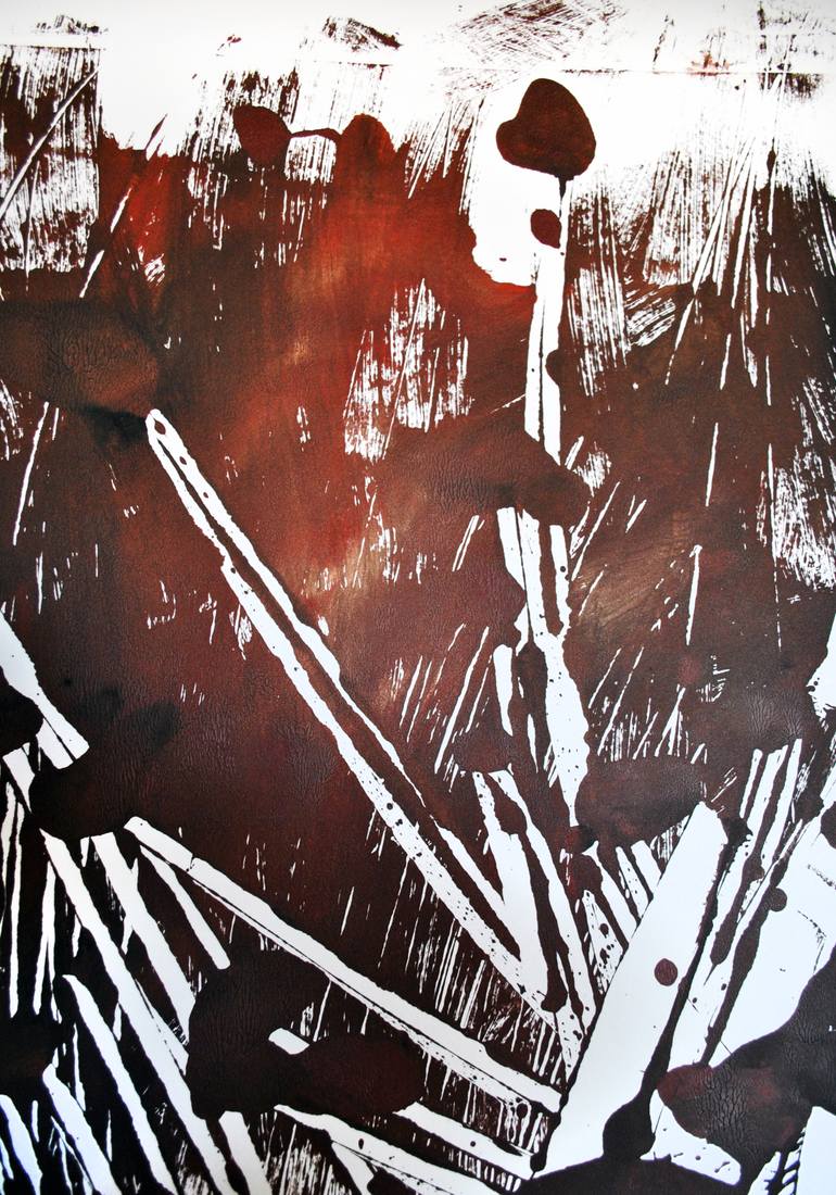 Original Conceptual Abstract Printmaking by Kristine Bula