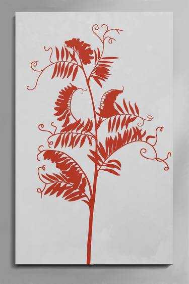 Original Color Field Painting Botanic Paintings by Viktor Antonuyuk