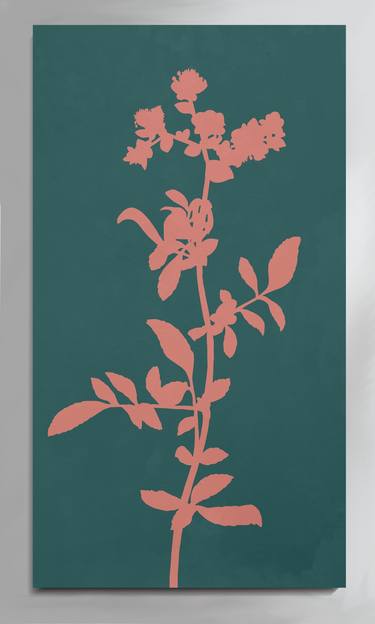 Original Color Field Painting Botanic Paintings by Viktor Antonuyuk