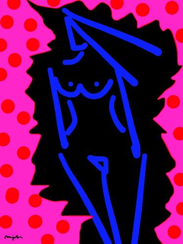 Original Abstract Nude Digital by Bahja Choy