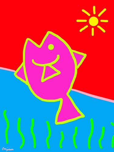 Original Fine Art Fish Digital by Bahja Choy