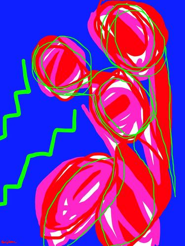 Original Abstract Nude Digital by Bahja Choy