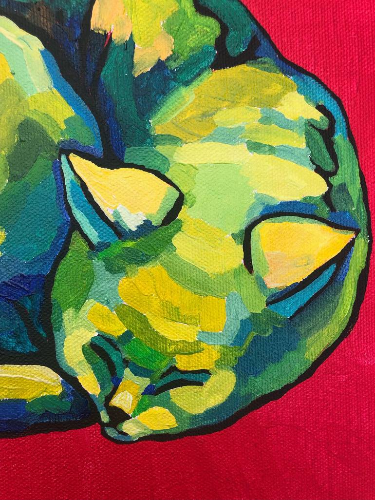 Original Pop Art Cats Painting by Olga Krasovskaya