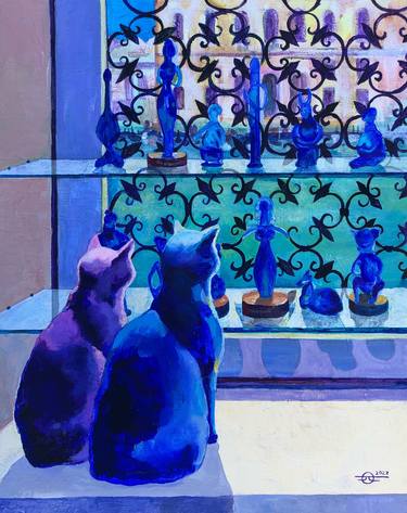 Print of Fine Art Cats Paintings by Olga Krasovskaya