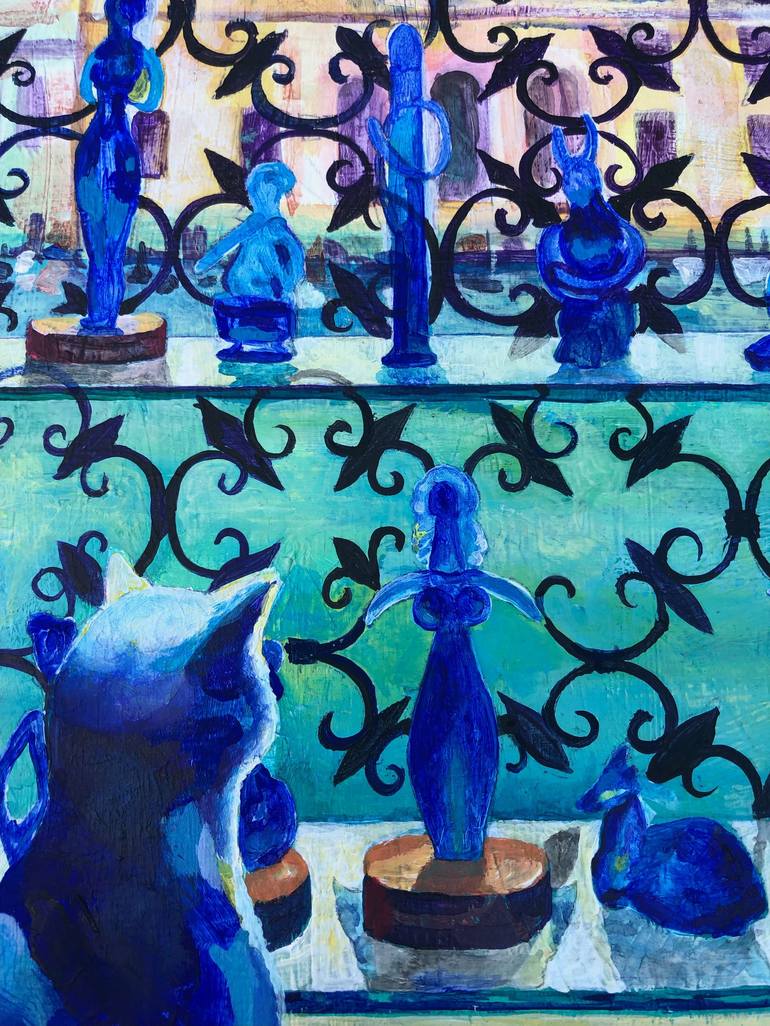 Original Cats Painting by Olga Krasovskaya