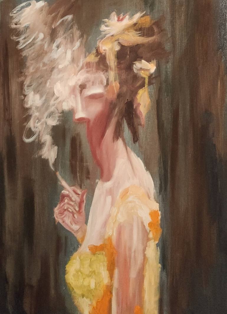 Smoking Woman Painting By Krisztina Gyorgyjakab Saatchi Art smoking-woman-painting-by-krisztina-gyorgyjakab-saatchi-art