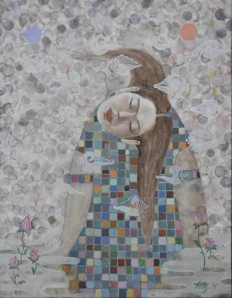 Print of Conceptual Women Paintings by Tuvshinjargal Tsend-Ayush