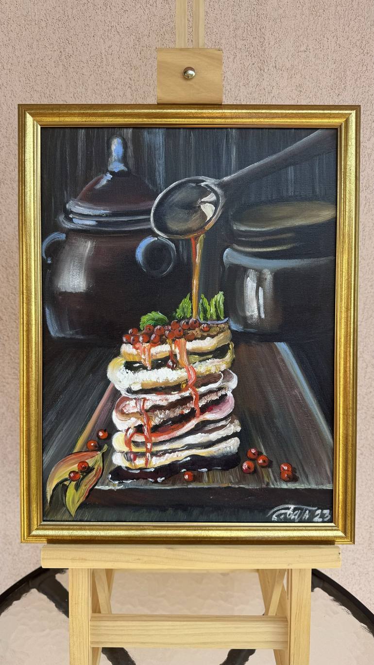 Original Classicism Food & Drink Painting by Anna Pavlovich-Naneva