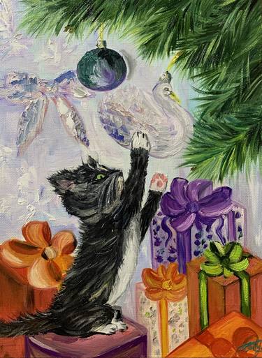 THE CAT IS PLAYING -wonderful time cozy home cat cats pet black cat kitten thumb
