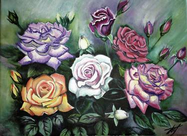 Print of Floral Paintings by Anna Pavlovich-Naneva