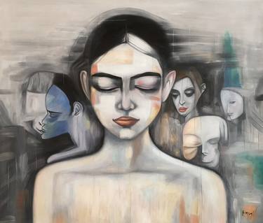 Original Abstract Expressionism Women Paintings by DIEP LAM VAN