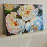 A light and airy picture with white peonies will perfectly refresh the interior and will cheer you up every day. Peonies are very delicate and almost smell… 
I sit down to work only with a good mood, so the picture radiates positive.
Gallery stretch (on the sides of the picture continuation of the drawing - can be used without a frame)