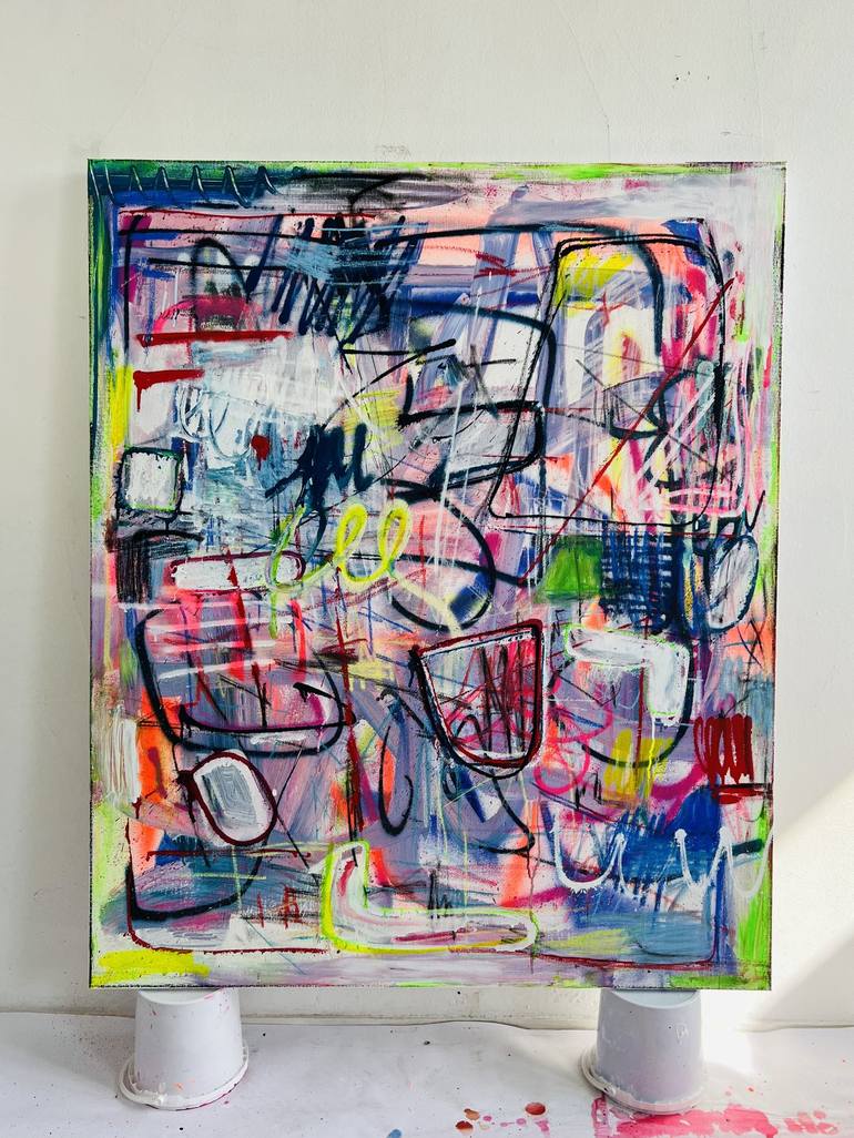 Original Abstract Expressionism Abstract Painting by Sandra Stanionyte