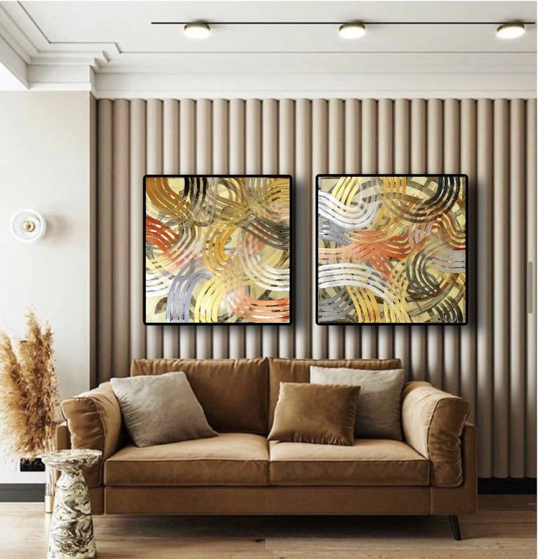 Original Fine Art Abstract Painting by Jesús Núñez