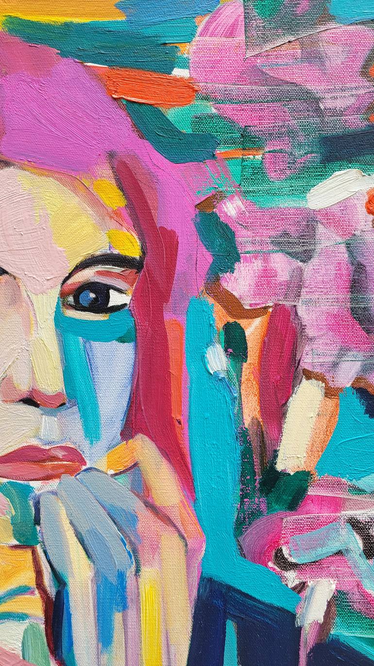 Original Abstract Expressionism Body Painting by Golnaz Afraz