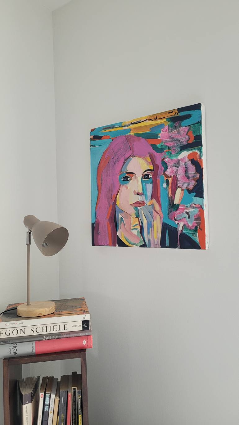 Original Abstract Expressionism Body Painting by Golnaz Afraz