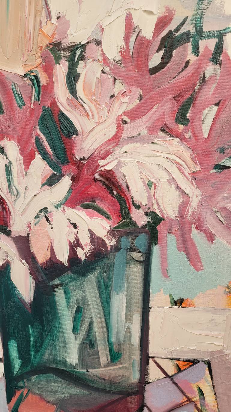 Original Abstract Expressionism Still Life Painting by Golnaz Afraz
