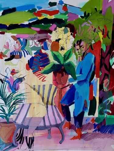 Original Color Field Painting Garden Paintings by Golnaz Afraz