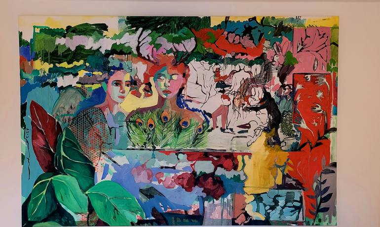 Original Fauvism Animal Painting by Golnaz Afraz