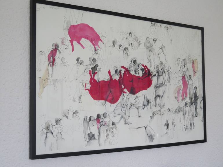 Original Figurative Animal Drawing by Golnaz AFRAZ