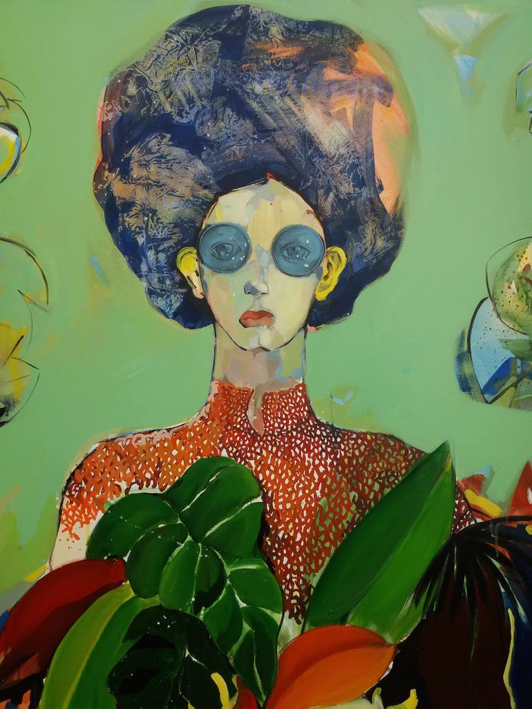 Original Figurative People Painting by Golnaz Afraz
