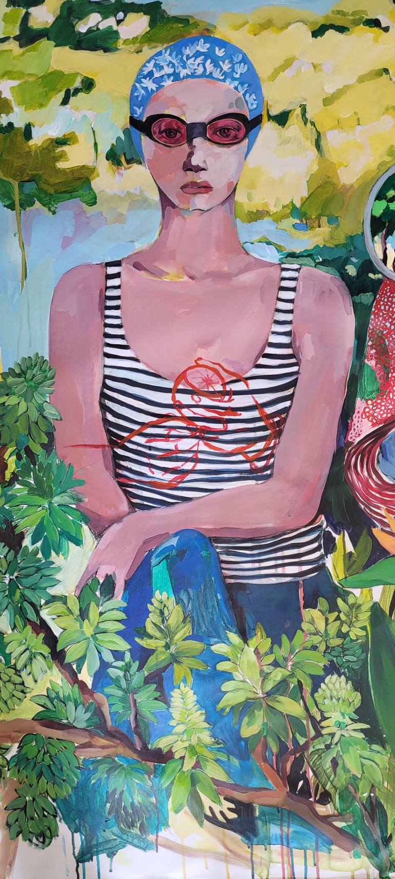 Original Figurative People Painting by Golnaz Afraz