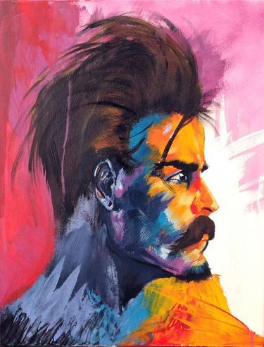 Original Portrait Painting by Carlos Pattelani