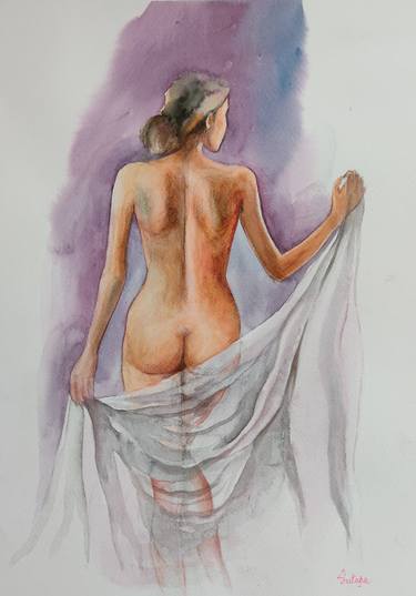 Print of Art Deco Nude Paintings by SUTAPA PAUL