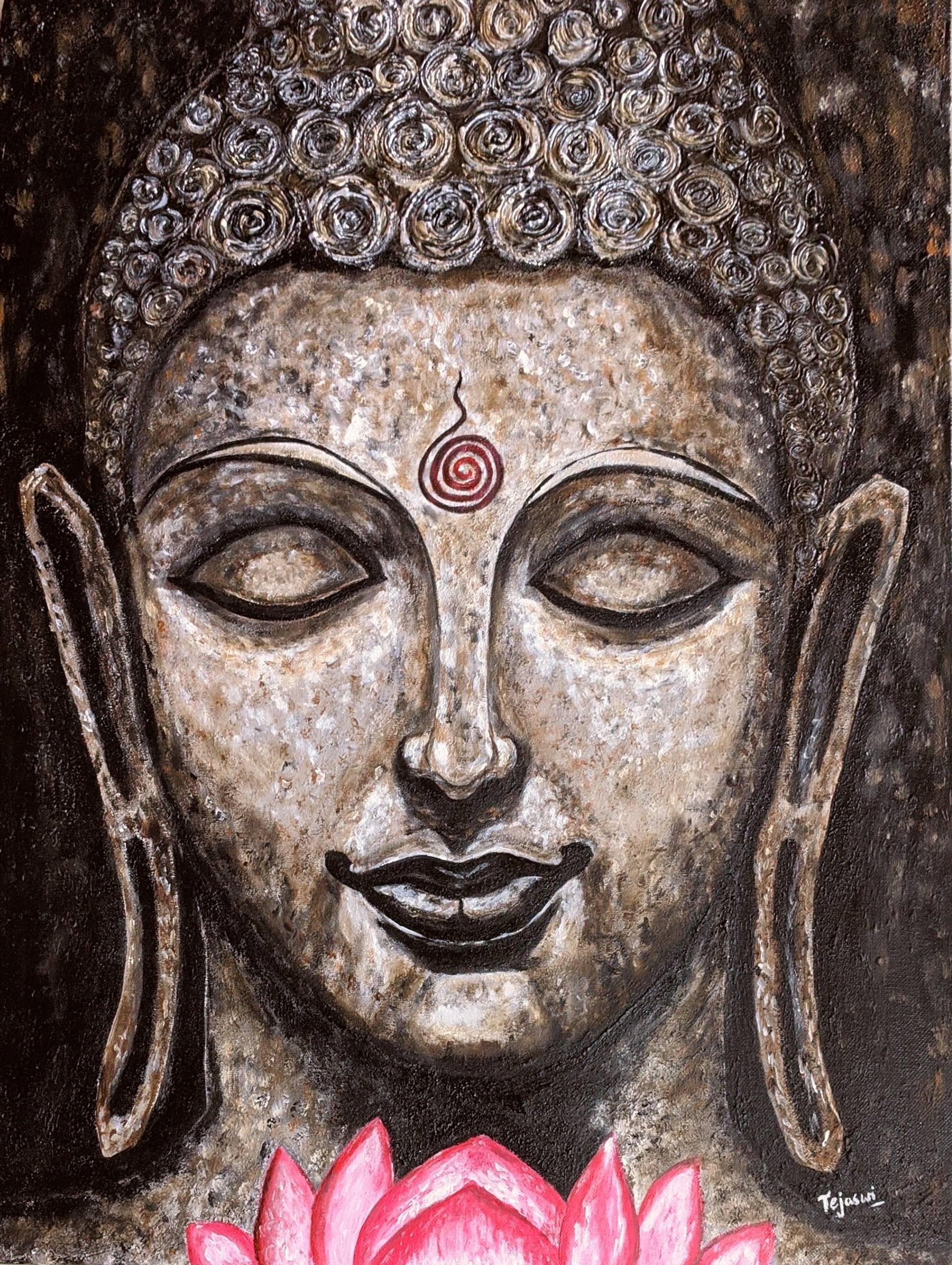Buddha painting, Buddha art Painting by Tejaswi Poojari | Saatchi Art