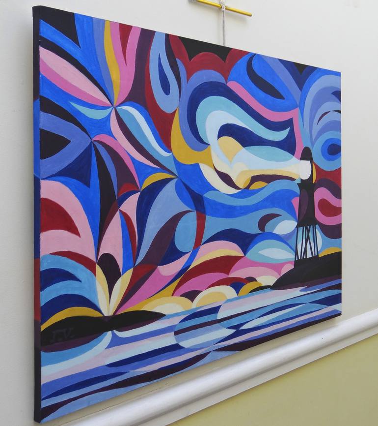 Original Abstract Expressionism Landscape Painting by Irene Valenteen