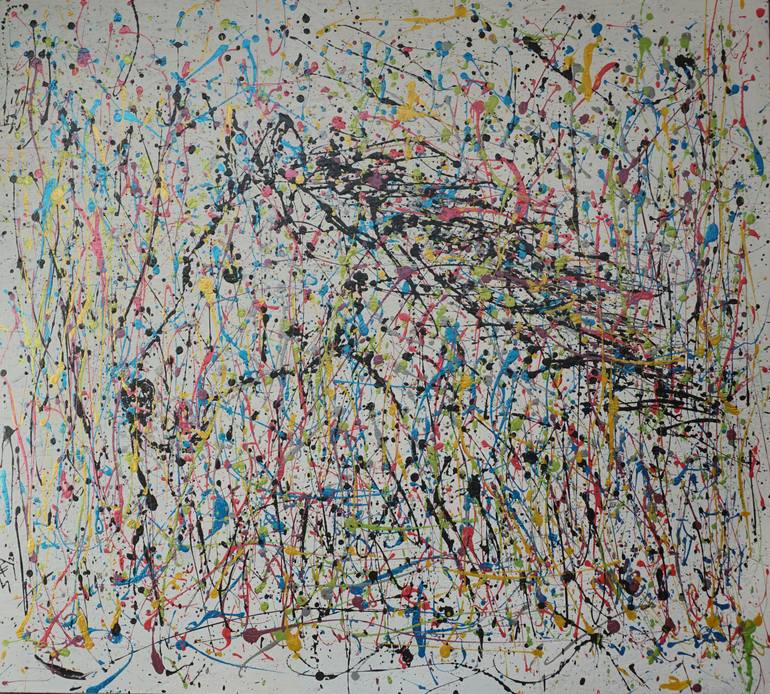 Original Abstract Expressionism Animal Painting by Saty Navalkar