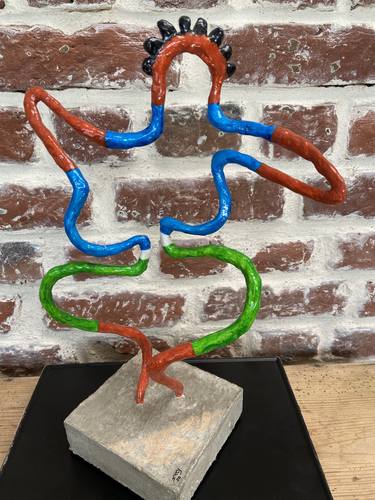 Original Abstract Expressionism Abstract Sculpture by Saty Navalkar