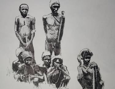 Original Documentary People Drawings by nelson natkime
