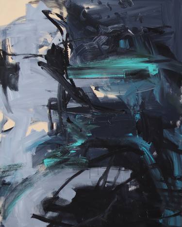 Original Abstract Expressionism Abstract Painting by Chanida Aroonrungsi