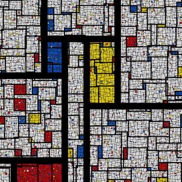 Saatchi Art Artist Samuel Monnier; Mixed Media, “20110122-2 (Fractal Mondrian)” #art
