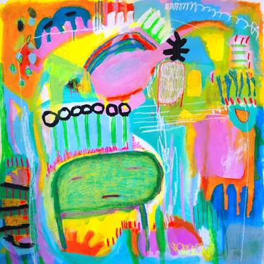 Original Abstract Expressionism Abstract Painting by Evelyn La Starza