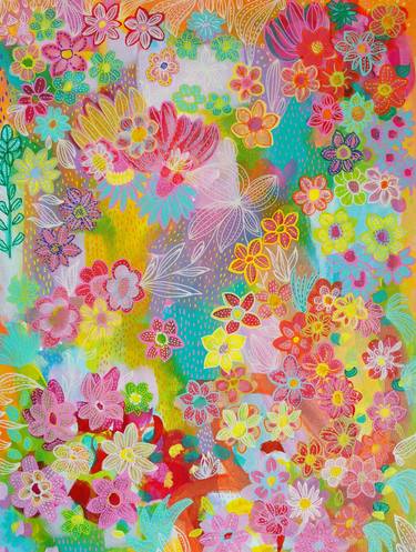 Print of Floral Paintings by Evelyn La Starza