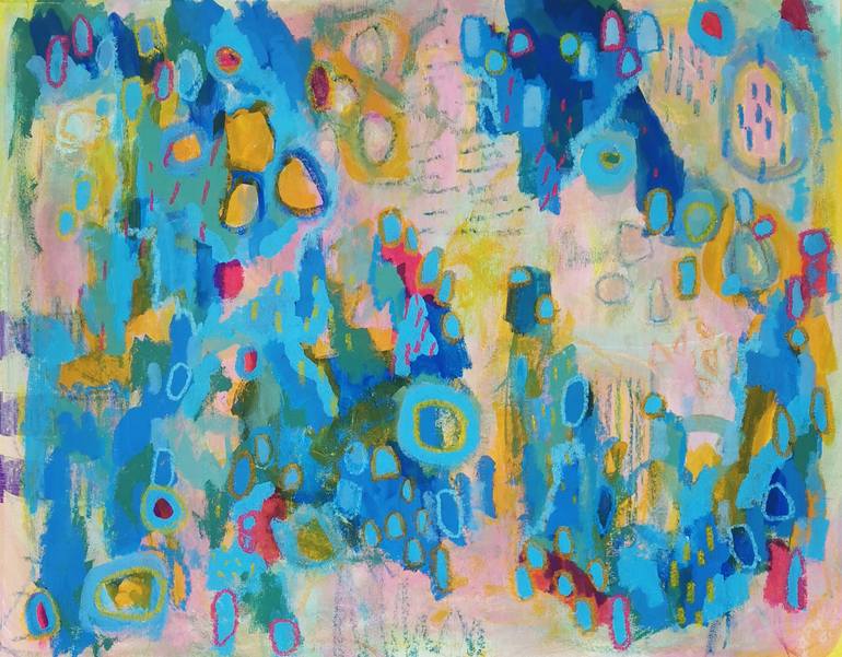 Original Abstract Expressionism Abstract Painting by Evelyn La Starza