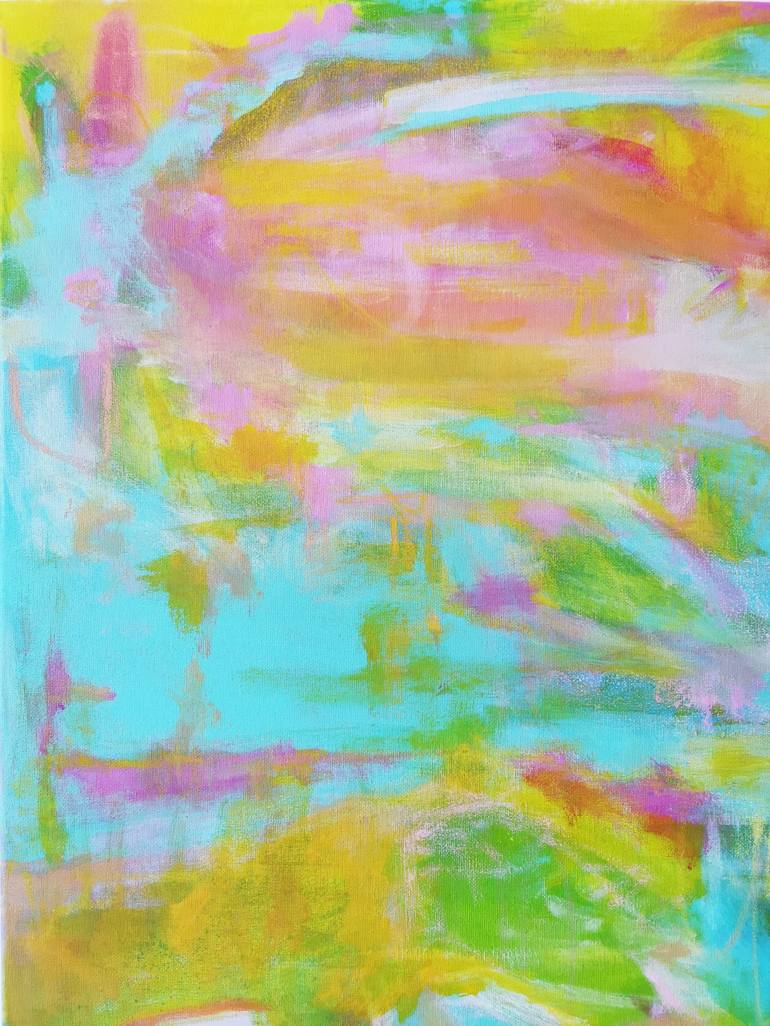 Original Abstract Expressionism Abstract Painting by Evelyn La Starza